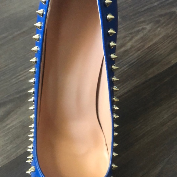 Chris-T Women Sexy Round Toe Stud Stiletto - Picture 4 of 7